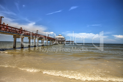 Boardwalk of the Fort Myers Pier on Fort Myers Beach