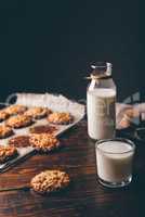 Oatmeal Cookies and Glass of Milk.