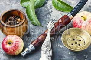 Turkish hookah with apple tobacco