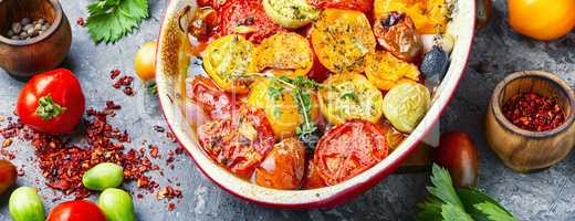 Oven baked tomatoes