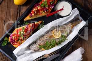 the perfectly baked oven trout with lemon and herbs