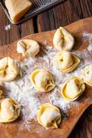 Delicious tortellini di formaggio with cheese and pepper filling