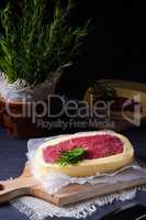 Steaks matured in butter refined with sea salt