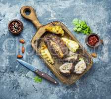 Meatloaf with fruit and nuts