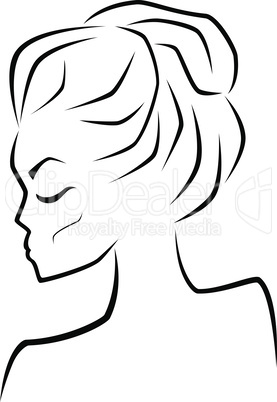 Sensual female abstract face