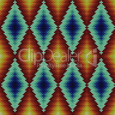 Abstract knitted seamless ornate pattern