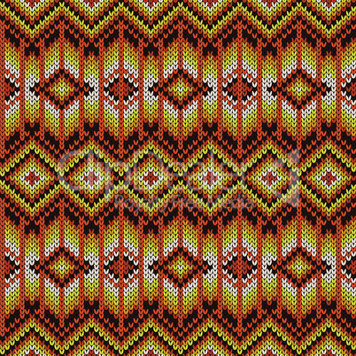 Knitted seamless decorative pattern