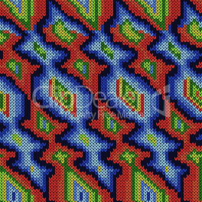 Contrast knitted seamless ornate pattern