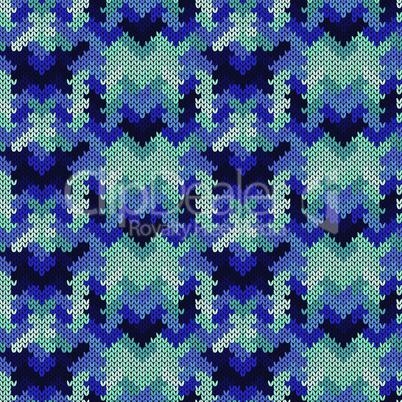 Abstract knitted seamless ornate pattern