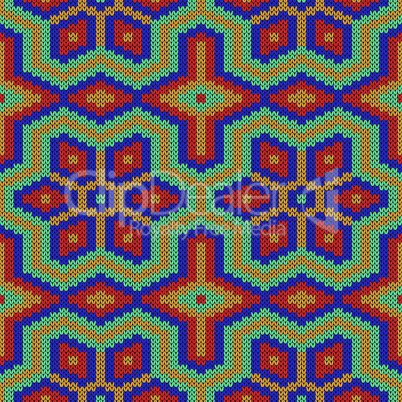 Ornamental seamless knitted pattern