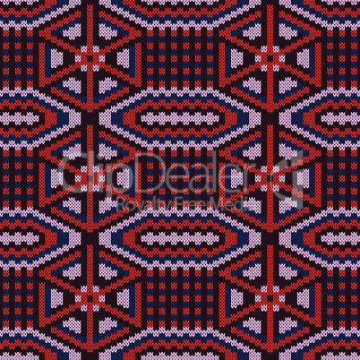 Knitted ornate seamless pattern