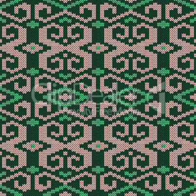 Seamless ornate knitted pattern