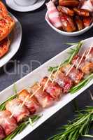 dates wrapped in bacon and delicious tapas