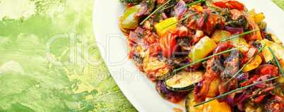 Grilled zucchini in Greek