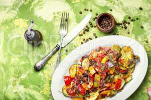 Grilled zucchini in Greek