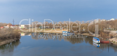 Dniester River in Tiraspol, Transnistria