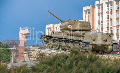 Tank Monument in Tiraspol, Moldova