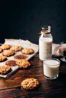 Oatmeal Cookies and Glass of Milk.