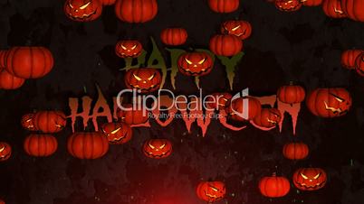 Halloween Pumpkins Seamless Background