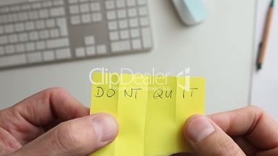 Sticky note with the words Do it