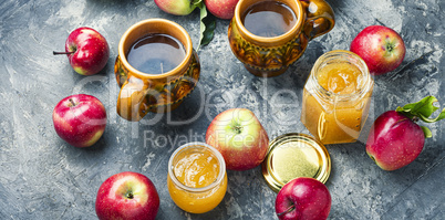 Jam from ripe apples