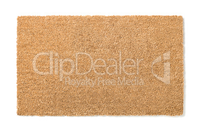 Blank Welcome Mat Isolated on White With Clipping Path