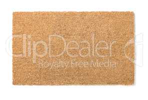 Blank Welcome Mat Isolated on White With Clipping Path