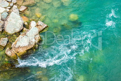 Top view of the river