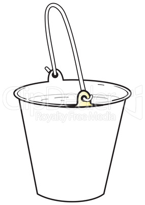 Outlines of bucket with water