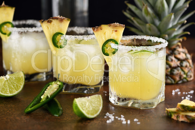 Pineapple Margarita with Jalapeno