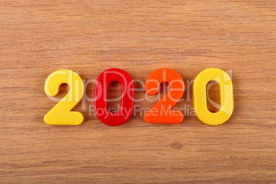 2020 year. Collected from their colored plastic numbers.