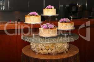 Wedding cake. Wedding cake in lilac tones
