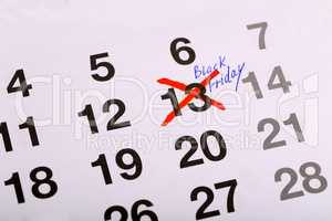Mark on the calendar - Friday 13 - Black Friday