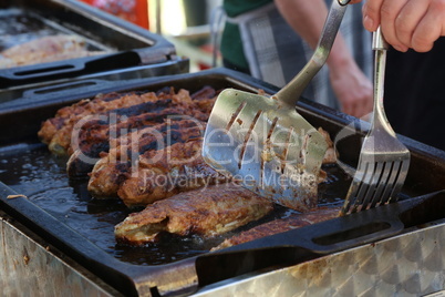 Process of frying fish / Process of frying fish