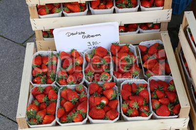 Fresh strawberries are on sale at the Bazaar