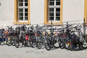 Bicycle parking. Bicycle parking in the city center