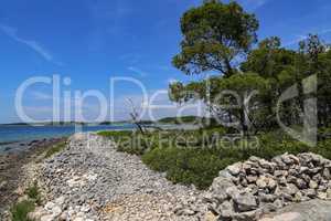 Beautiful scenery of the Adriatic coast in Croatia