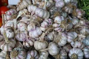 Various vegetables are sold at a bazaar in Croatia