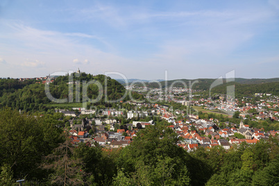View from the Bilstein Tower to Marsberg, Germany.