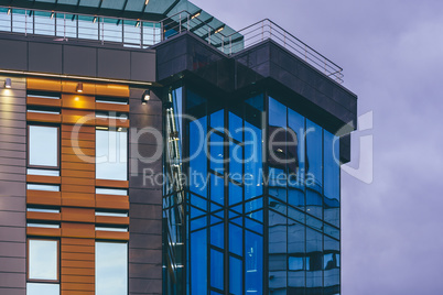 Modern building with a glass facade.