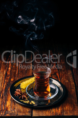 Spiced tea in armudu with navat
