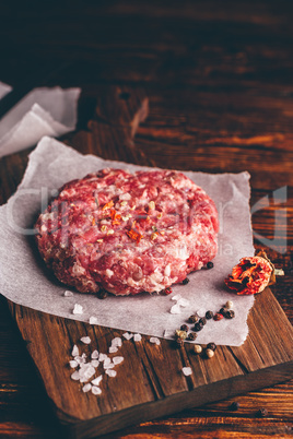 Raw Patty with Spices.