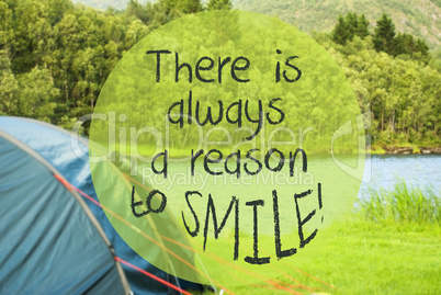 Lake Camping, Quote Always Reason To Smile