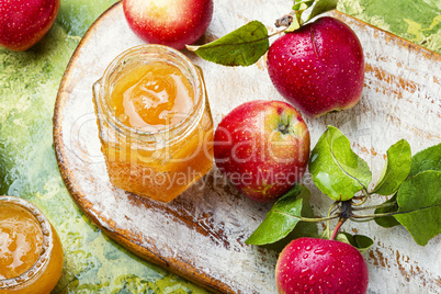 Jam from ripe apples