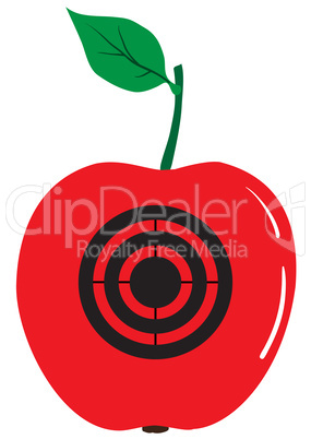 Apple with a target