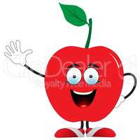 Red apple says hello
