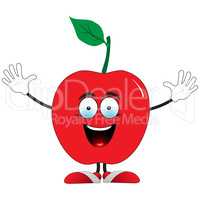Smiling red apple