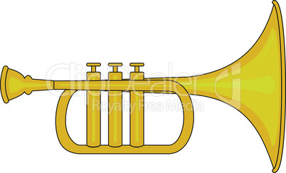 Small brass trumpet