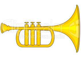 Small brass trumpet