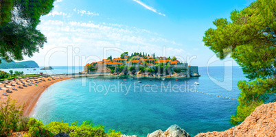 Beach at Sveti Stefan